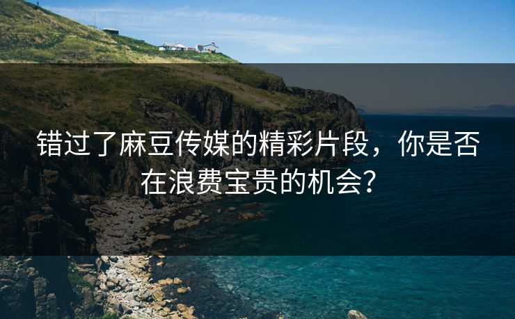 错过了麻豆传媒的精彩片段，你是否在浪费宝贵的机会？  第1张