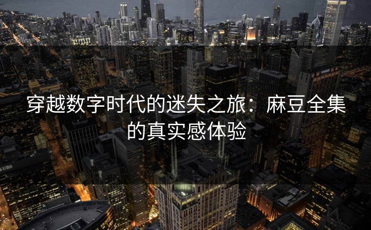 穿越数字时代的迷失之旅：麻豆全集的真实感体验  第1张